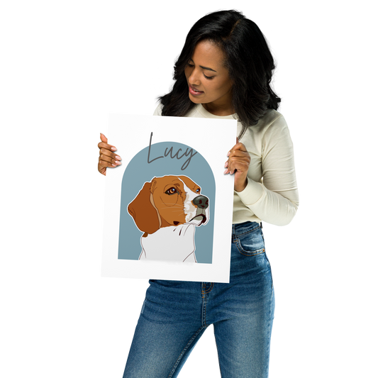 Custom Pet Portrait 11x14 Poster