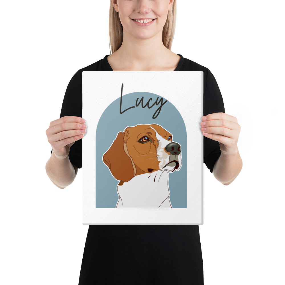 Custom Pet Portrait 11x14 Canvas🐾