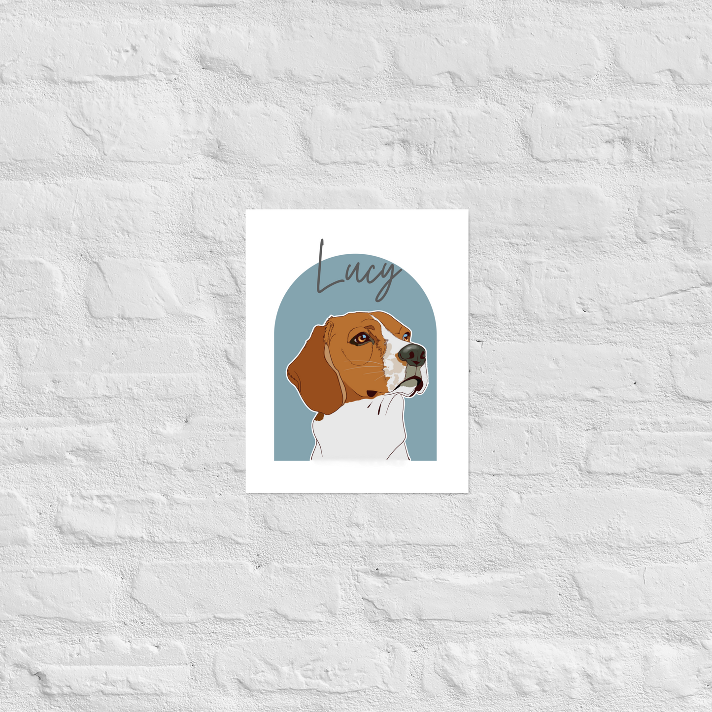 Custom Pet Portrait 11x14 Poster