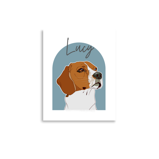 Custom Pet Portrait 11x14 Poster